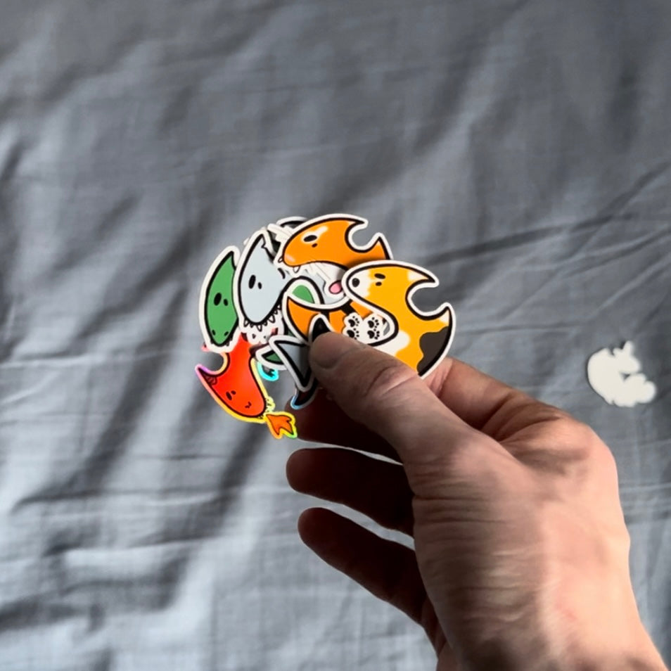 Lot de 5 stickers "animocsymore"